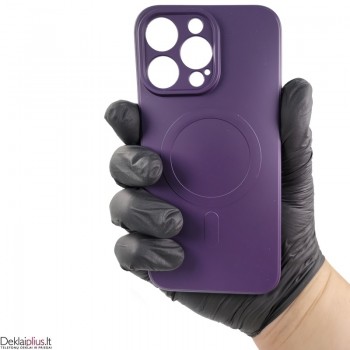 Švelnus silikoninis dėklas su magsafe - violetinis (Apple Iphone 14 Pro Max)